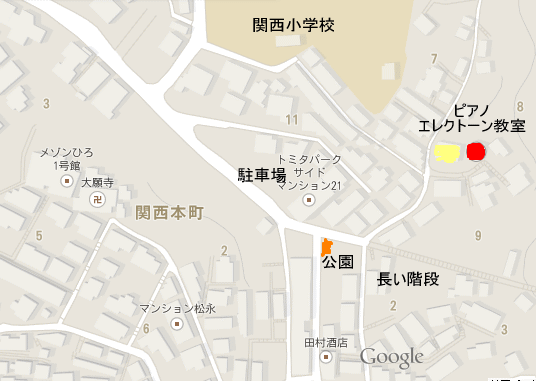 下関レトルピアノ・エレクトーン教室地図